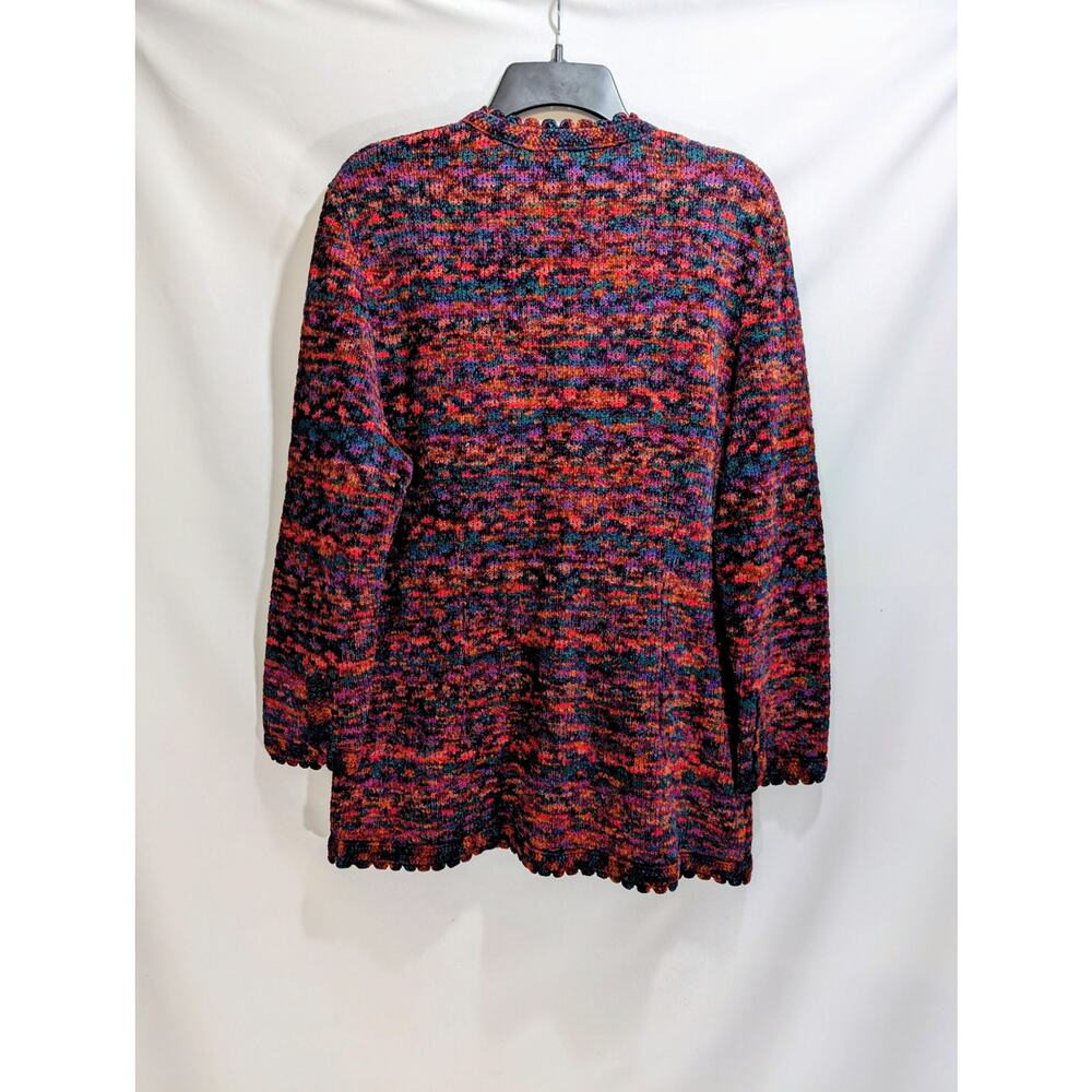 Vintage French Rags Textured Multicolor Knit Cardigan Made in USA Size 3 - Picture 8 of 8